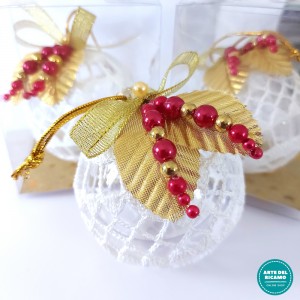 Crochet Bolas de Navidad - Oro